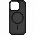 ANTARO Core Case in Midnight for iPhone 16 Pro — rear view showing the frosted finish and raised camera surround