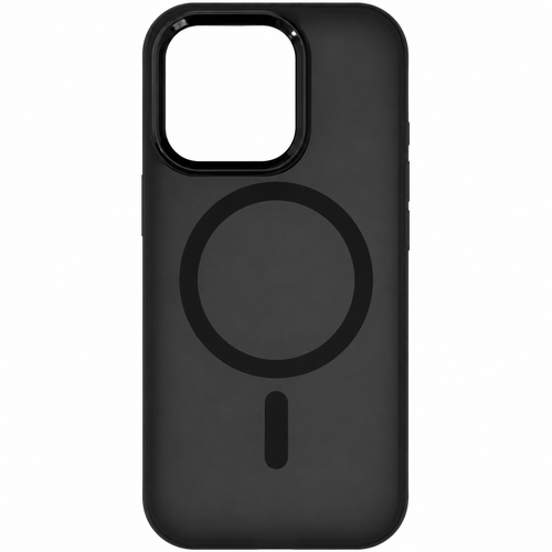 ANTARO Core Case in Midnight for iPhone 16 Pro — rear view showing the frosted finish and raised camera surround
