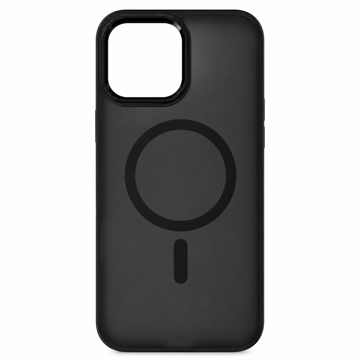 ANTARO Core Case in Midnight for iPhone 16 Pro Max — rear view showing the frosted finish and raised camera surround