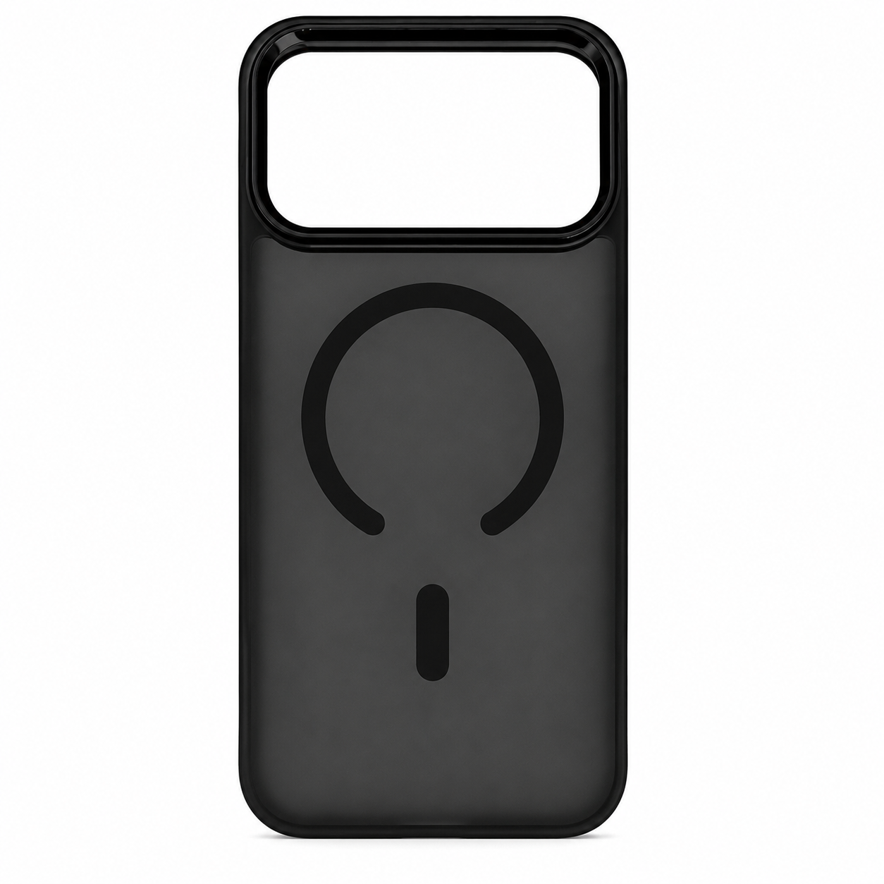 ANTARO Core Case in Midnight for iPhone 17 Pro Max — rear view showing the frosted finish and raised camera surround