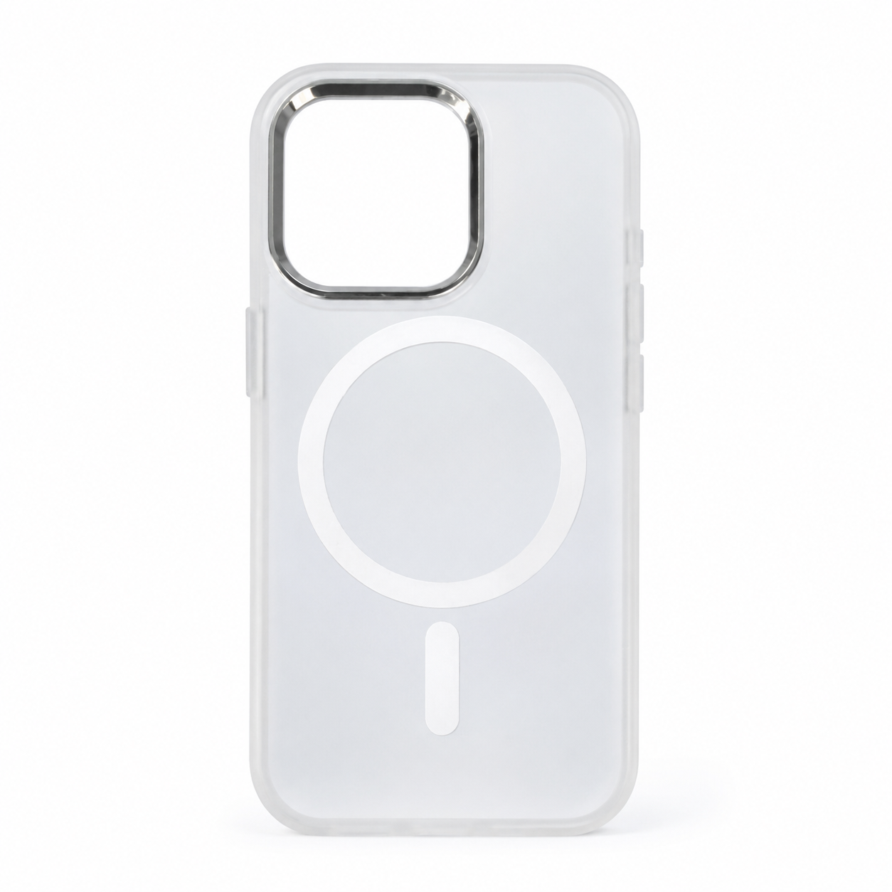 ANTARO Core Case in Mist for iPhone 16 Pro — rear view showing the translucent frosted finish and MagSafe ring